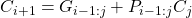 C_{i+1} = G_{i-1:j}+P_{i-1:j}C_j